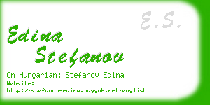 edina stefanov business card